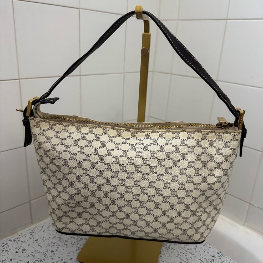 Celine Small Shoulder Bag – Triomphe Monogram Canvas